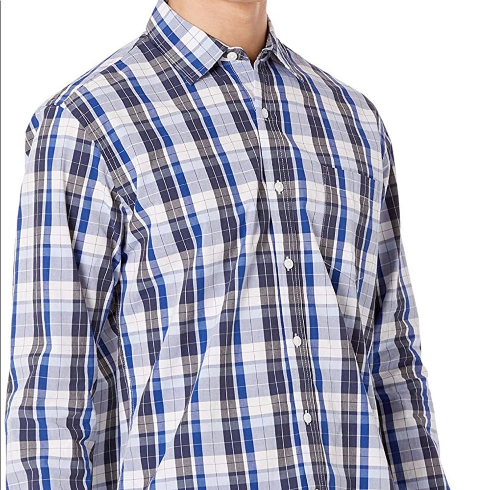 Men's Long-Sleeve Regular-fit Casual Poplin Shirt